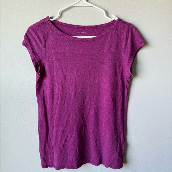 Eileen Fisher Tops - Eileen Fisher Magenta Short Sleeve Tee